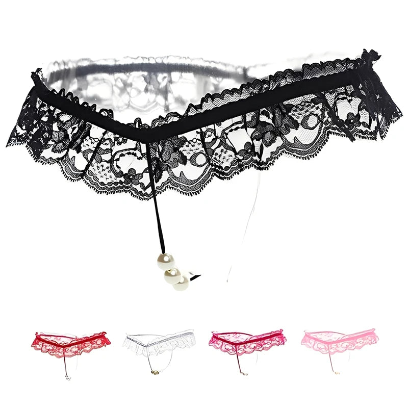 Sexy Lace G String Underwear Women Embroidery Low Waist Thongs Hollow G-String Panties Intimates Underpants