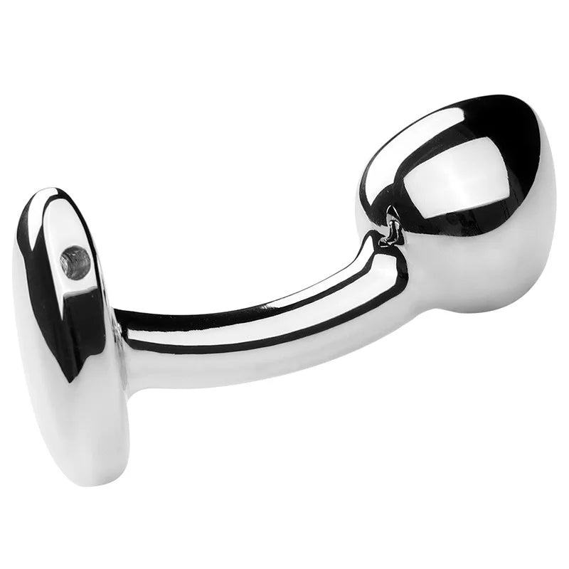 Curved Stainless Steel Tadpole Anal Plug