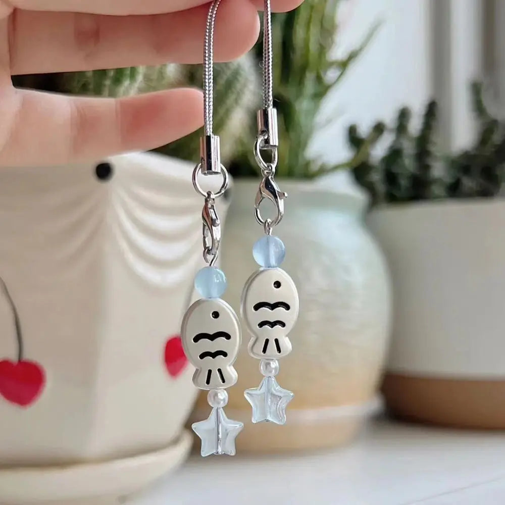 Y2K Fish Beaded Phone Charm