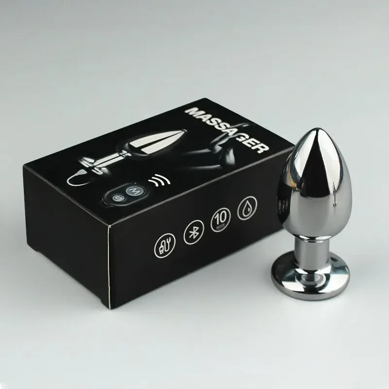 Wireless Remote Metal Vibrating Anal Plug