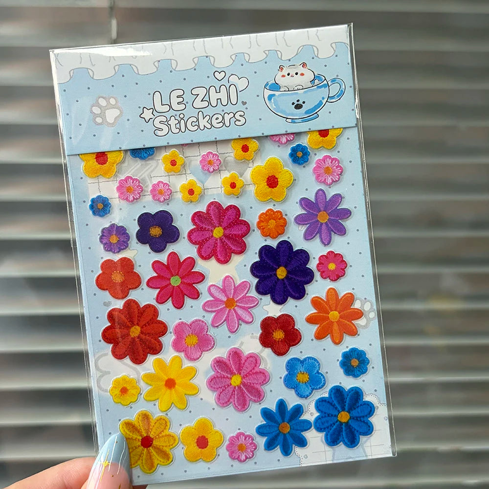 Tiny Strawberry & Floral Decorative Sticker Set