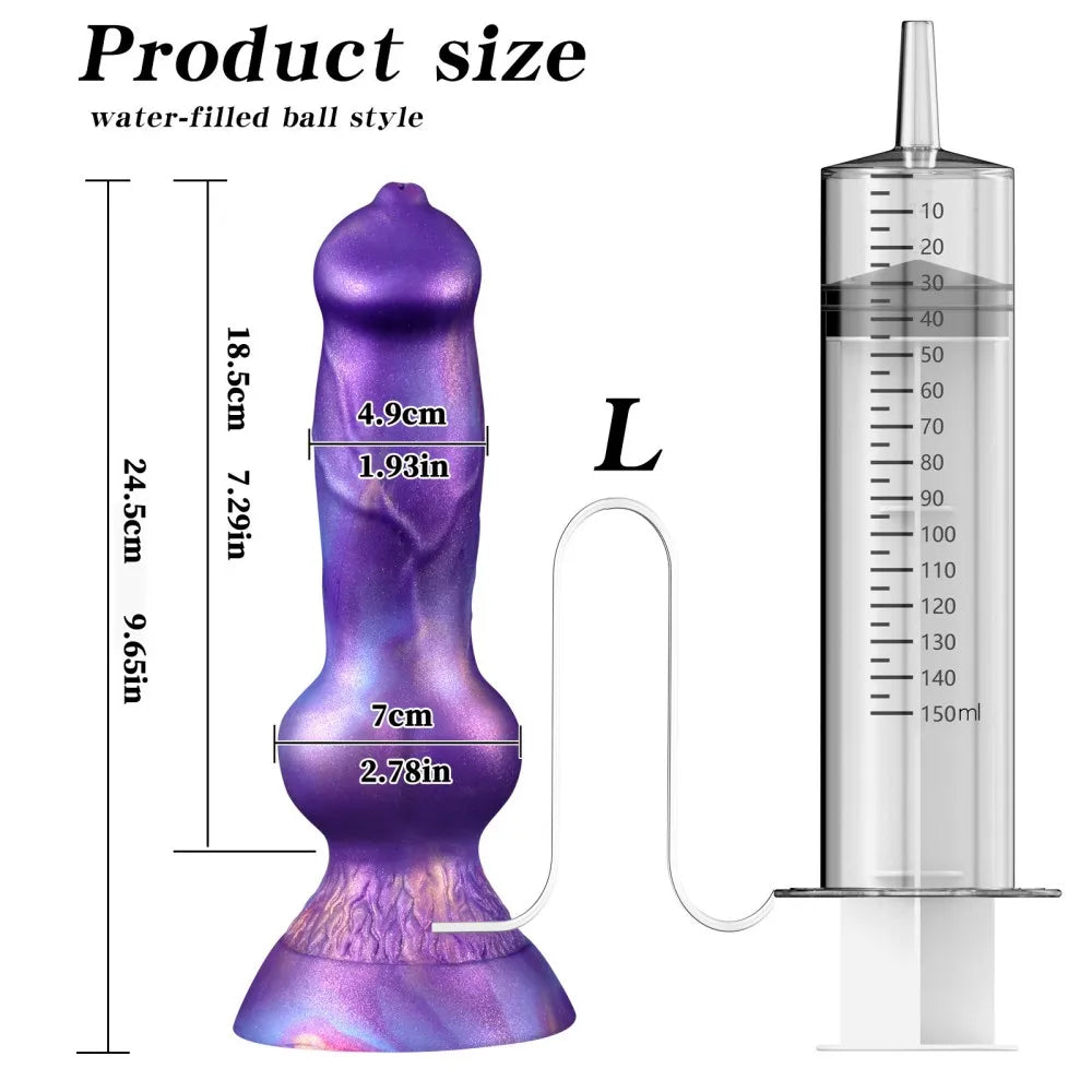 Realistic Silicone Animal-Style Dildo with Liquid Syringe Function
