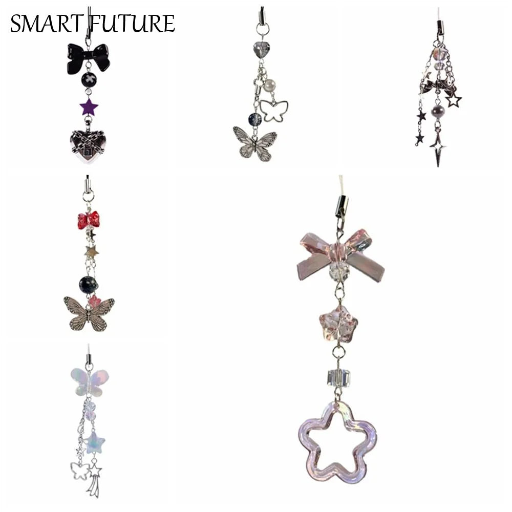 Kawaii Y2K Beaded Phone Charm & Lanyard