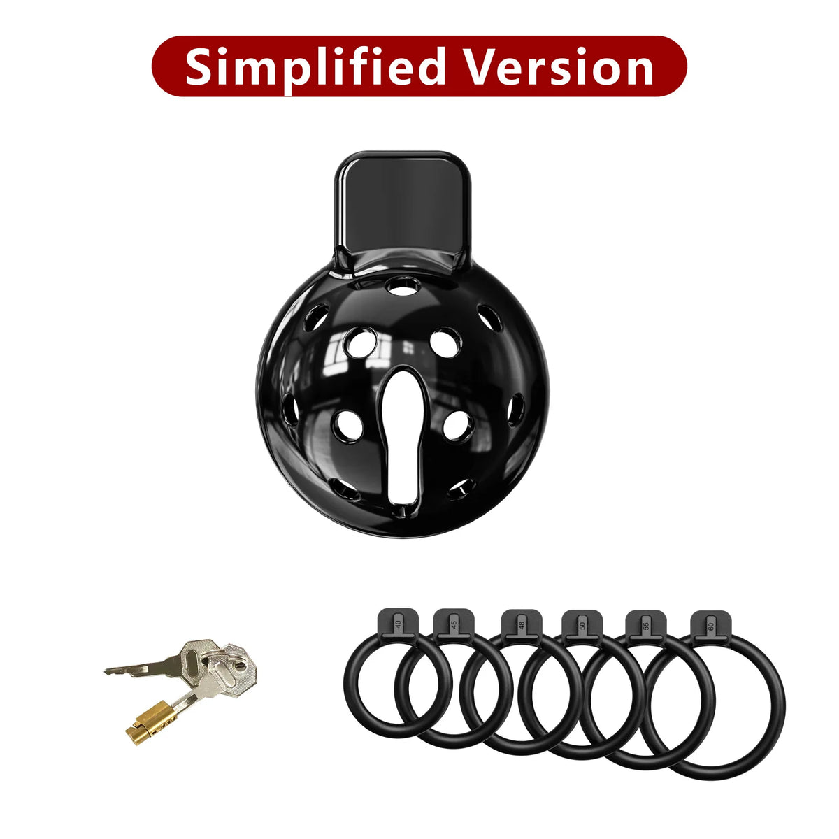 Silicone Chastity Cage with Spiked Rings