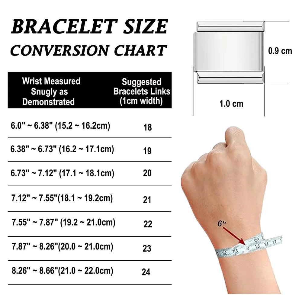 Y2K Stainless Steel Italian Charm Bracelet – 9mm Links