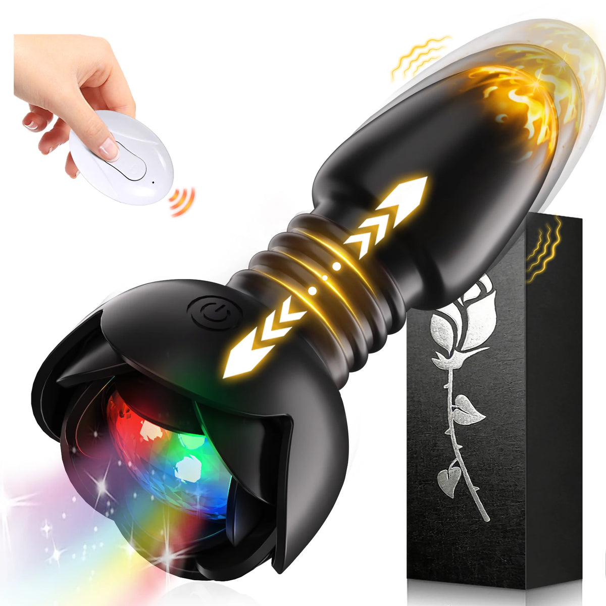Wireless Remote Telescopic Vibrating Anal Plug