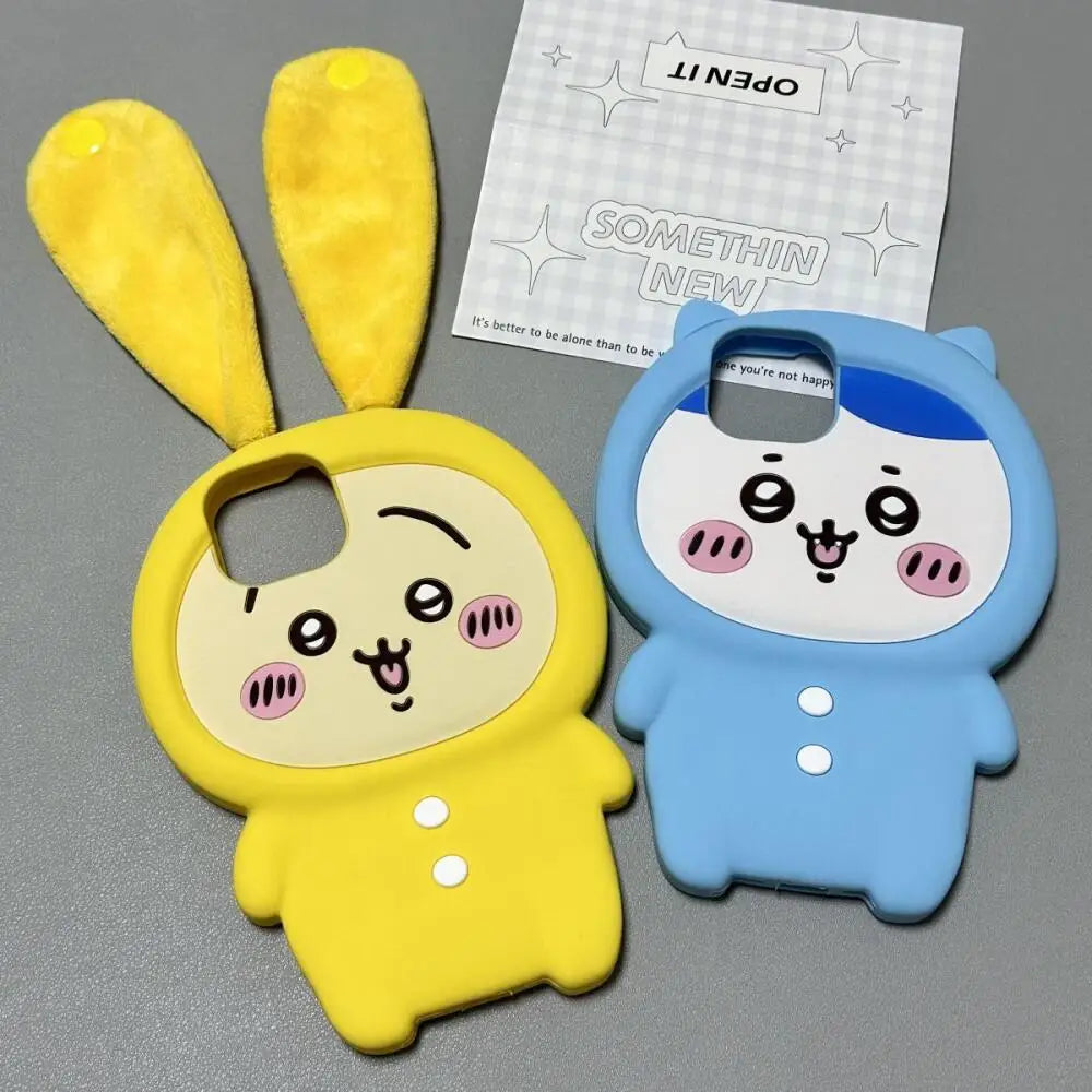 Kawaii Usagi Mobile Phone Case for Iphone17 16 15Promax Cute Chiikawa Protective Case Girl Cartoon Silicone Phone Case Anti-Fall