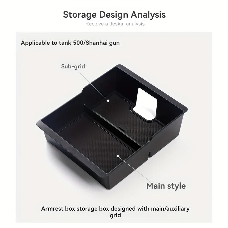 Center Console Organizer Tray for Great Wall Tank 500