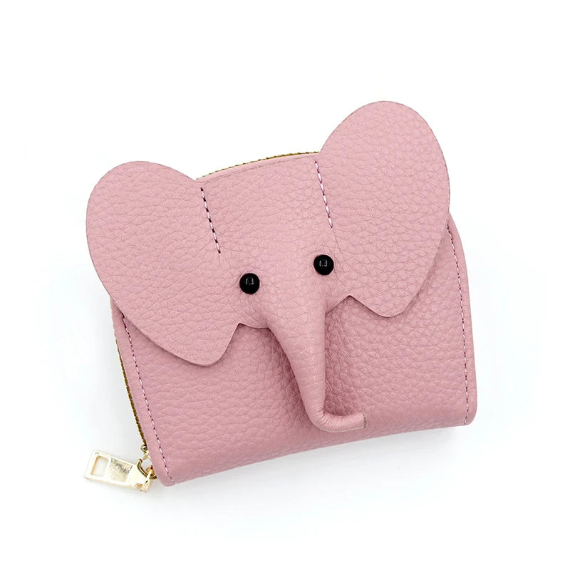 Women's Baby Elephant PU Leather Card Holder Purse
