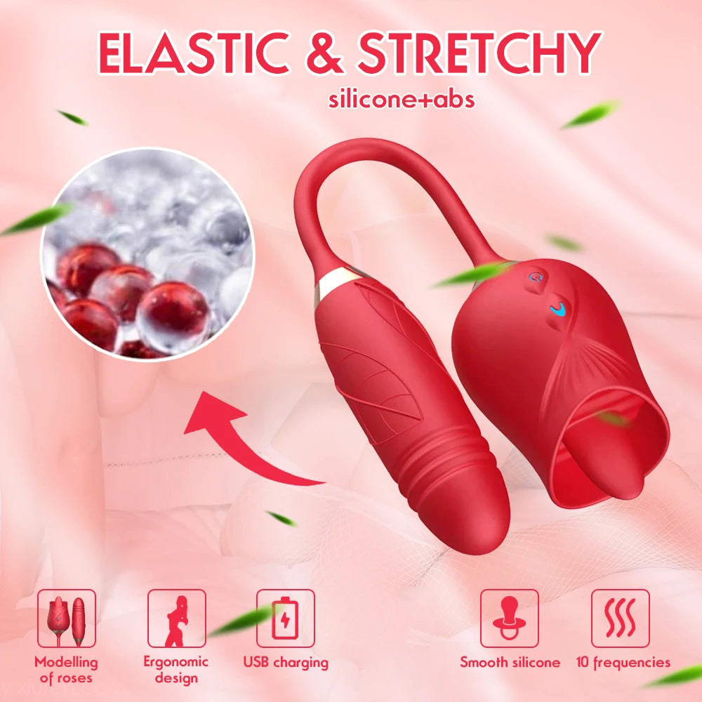 USB-Rechargeable Retractable Wand Vibrator