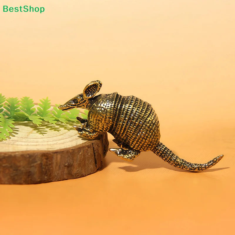 Brass Armadillo Mini Figurine – Vintage Style