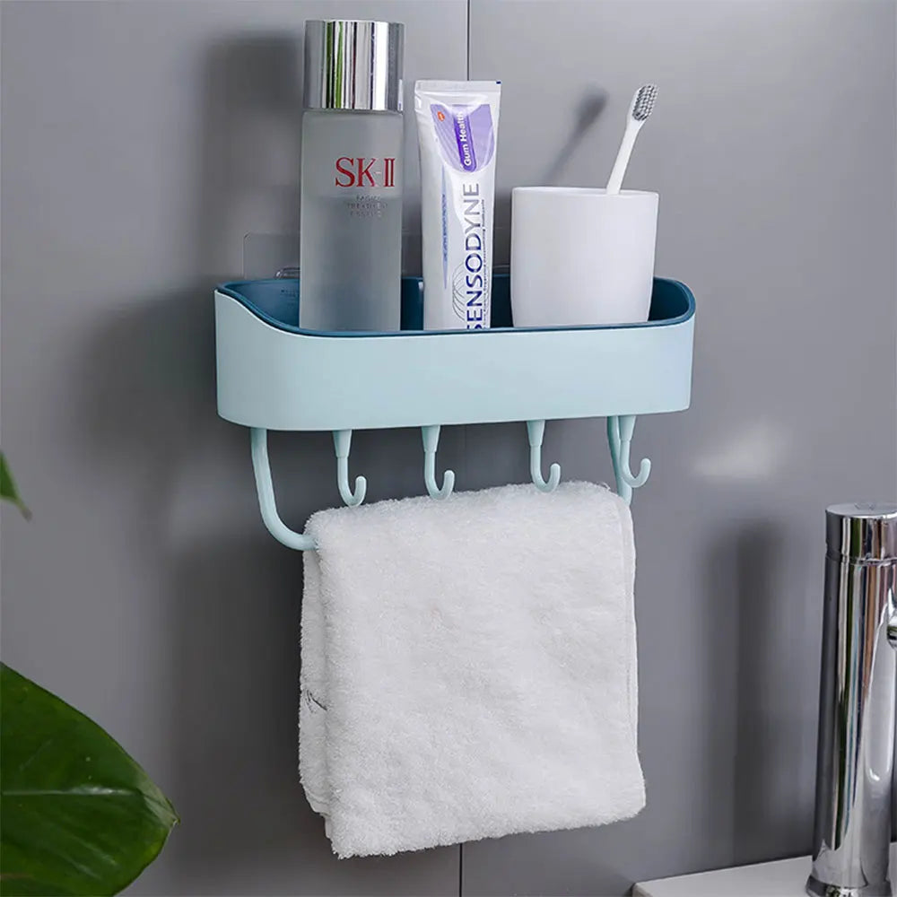 No-Drill Wall-Mounted Corner Shower Shelf