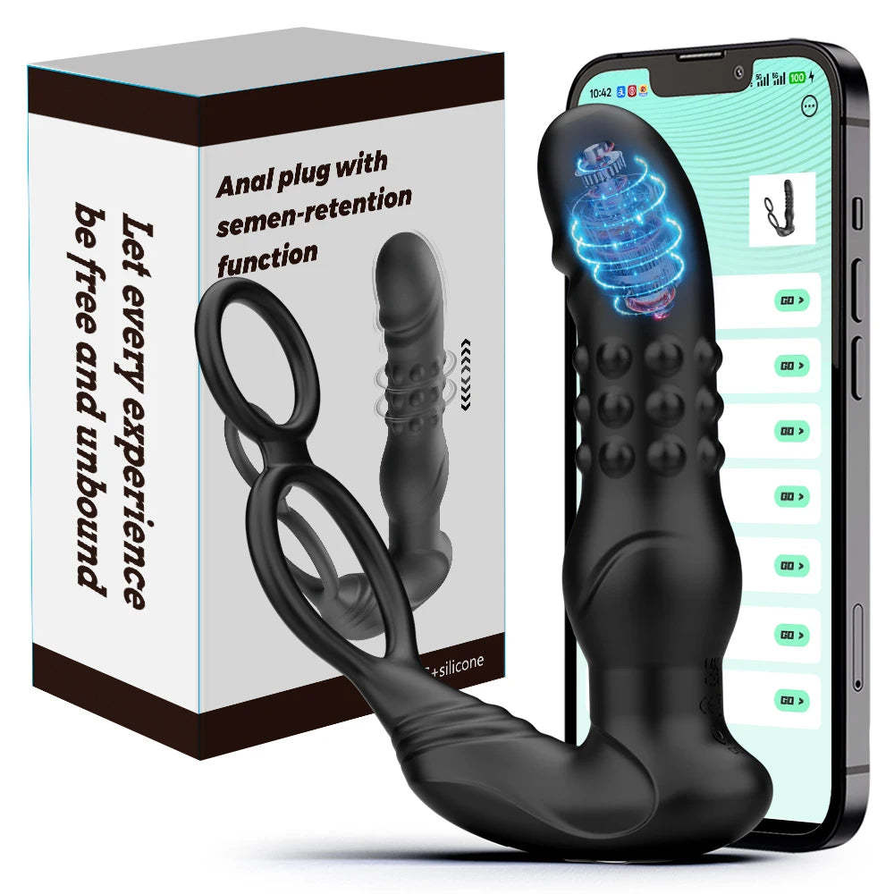 9-Mode Thrusting Prostate Massager with Ring
