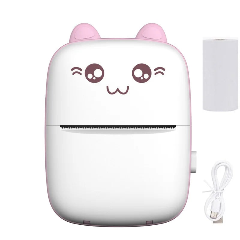 Bluetooth Mini Thermal Printer Portable HD Wireless Printing Mobile Phone Photo Title Note Student Error Label Printer Gift