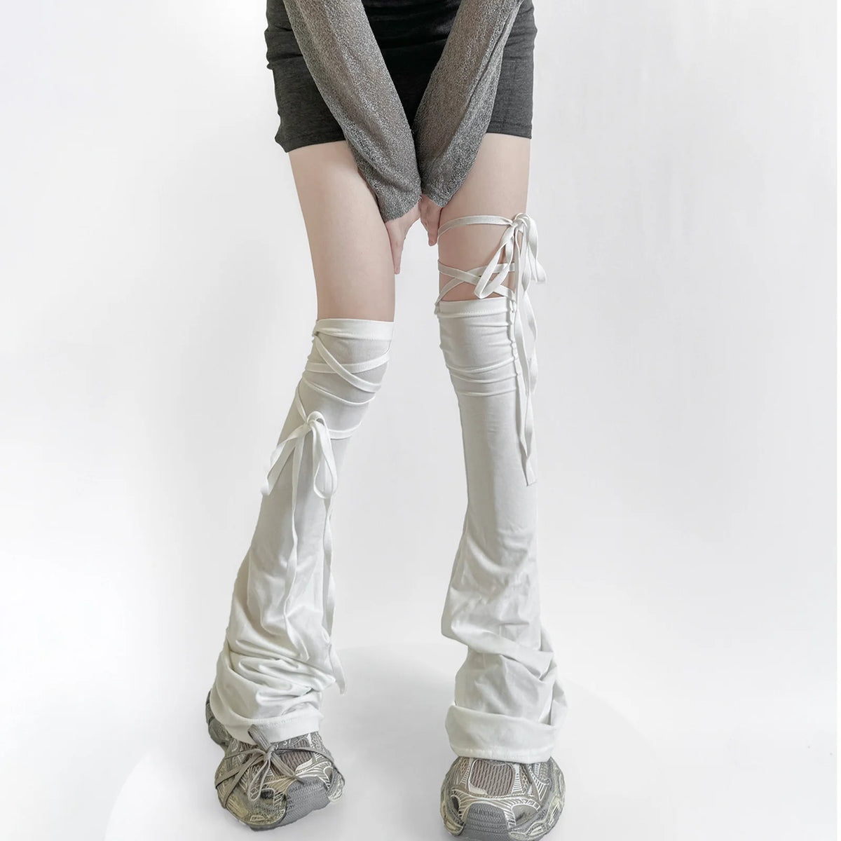 Tie-Up Over-Knee Y2K Leg Warmers