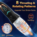 Transparent Vibrating & Rotating Male Stroker