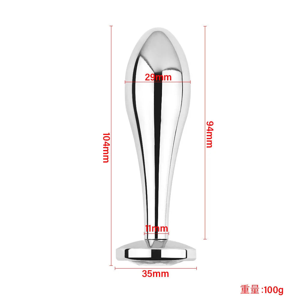 Stainless Steel Crystal Anal Plug Set
