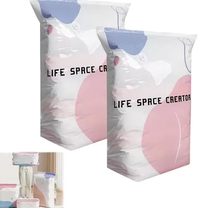 3D Vacuum Storage Bag Set – 3 Medium + 3 Large