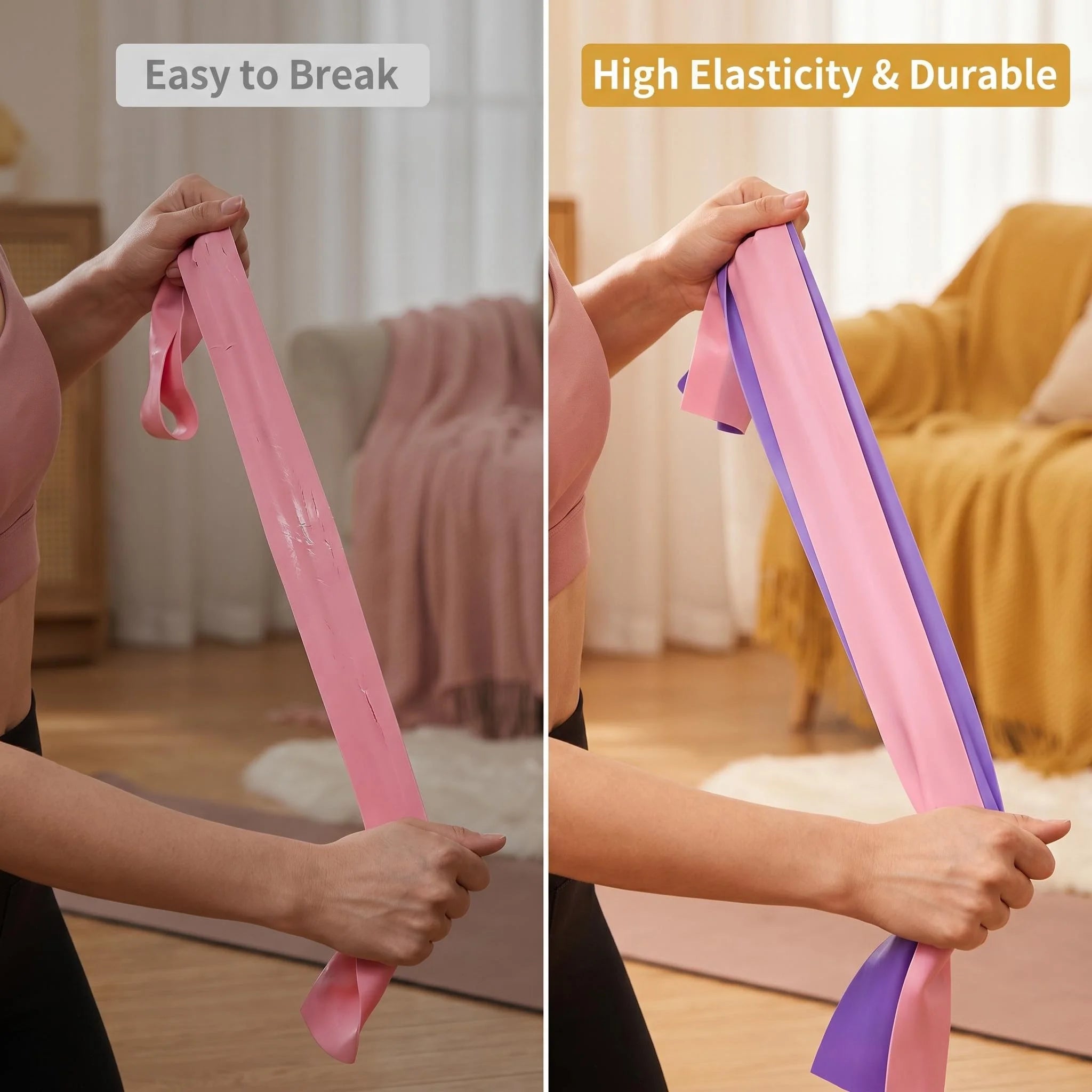 Yoga Sport Resistance Bands Multifunctional High Elastic Fitness Exercise Pilates gym equipment No Break Soft Skin-frien