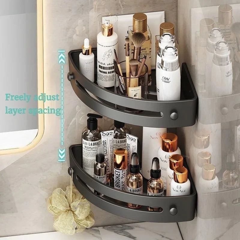 Bathroom Shelf for Shower Wall Mounted Shampoo Bottle Orangizer Shower Corner Rack Storage Punch-free Bathroom Accessories