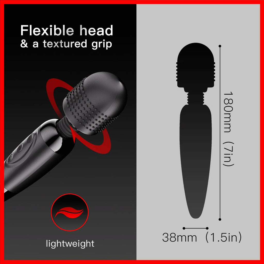 Portable Electric Wand Body Massager – 20 Modes/8 Speeds
