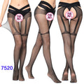 Women Thigh High Stockings With Garters Sexy Lingerie Pantyhose Hosiery Suspender Over Knee Socks Black Tights Fishnet Stockings