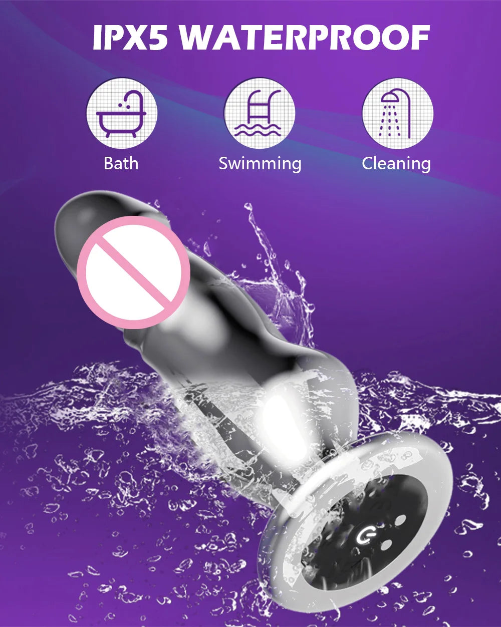 Remote-Control Vibrating Stainless Steel Anal Plug