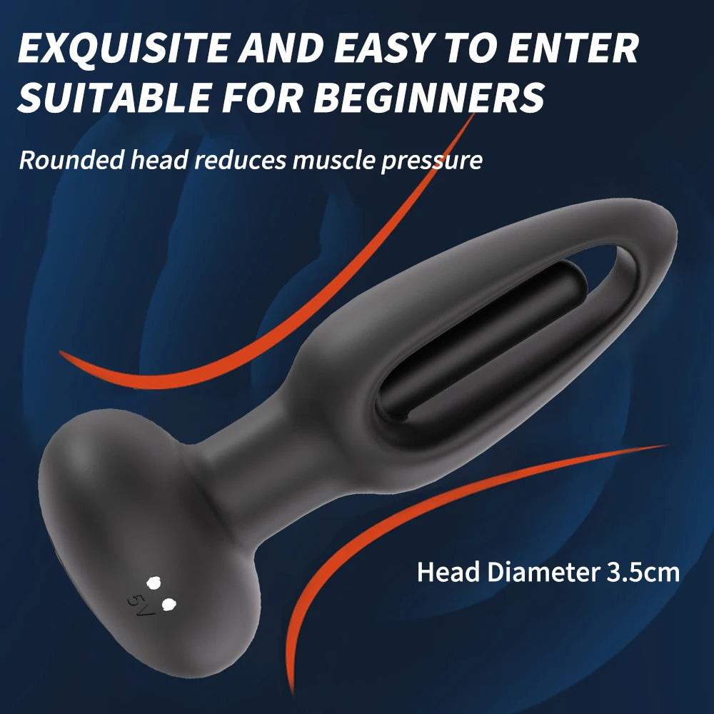 Remote-Control Patting Vibrating Anal Plug
