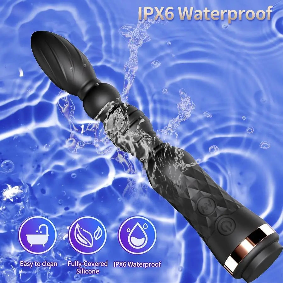 Waterproof Vibrating Silicone Anal Beads – 10 Modes