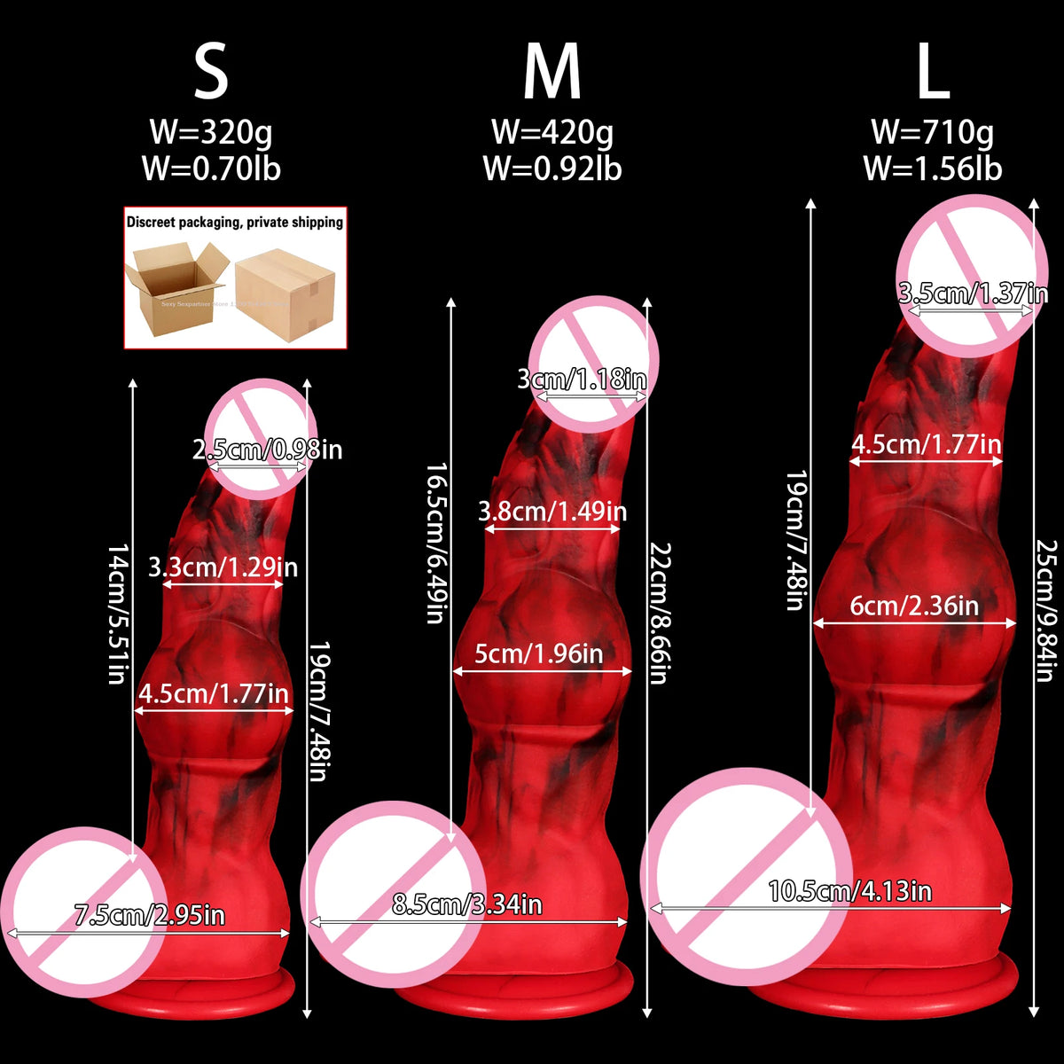 Large Animal-Style Dildo & Anal Plug