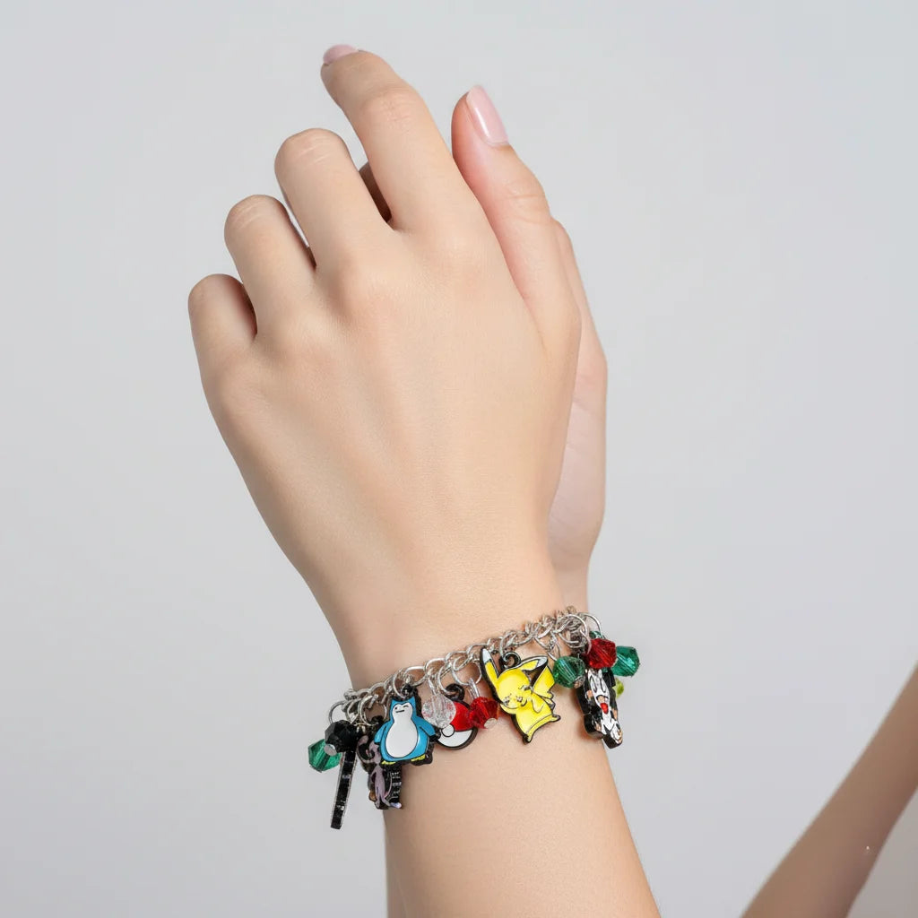 Pikachu, Squirtle & Mew Charm Bracelet