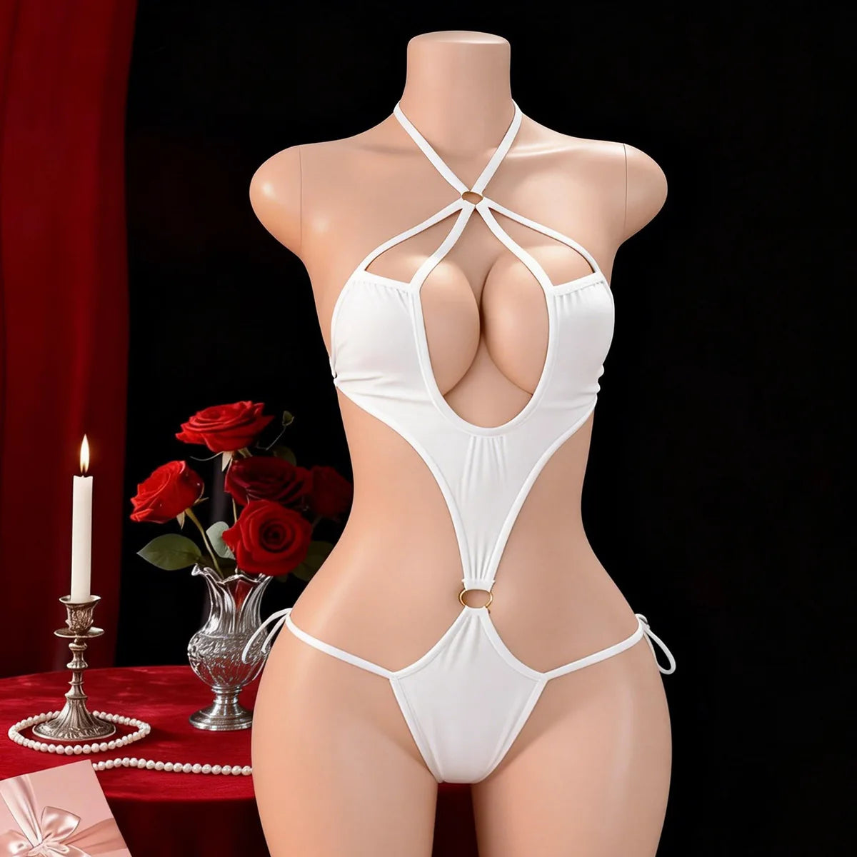 Sexy  Jumpsuit Sex Body Suit Women Lingerie Sexy Nightgown Lace-up Adjustable Bodystocking Adult Exotic Costumes
