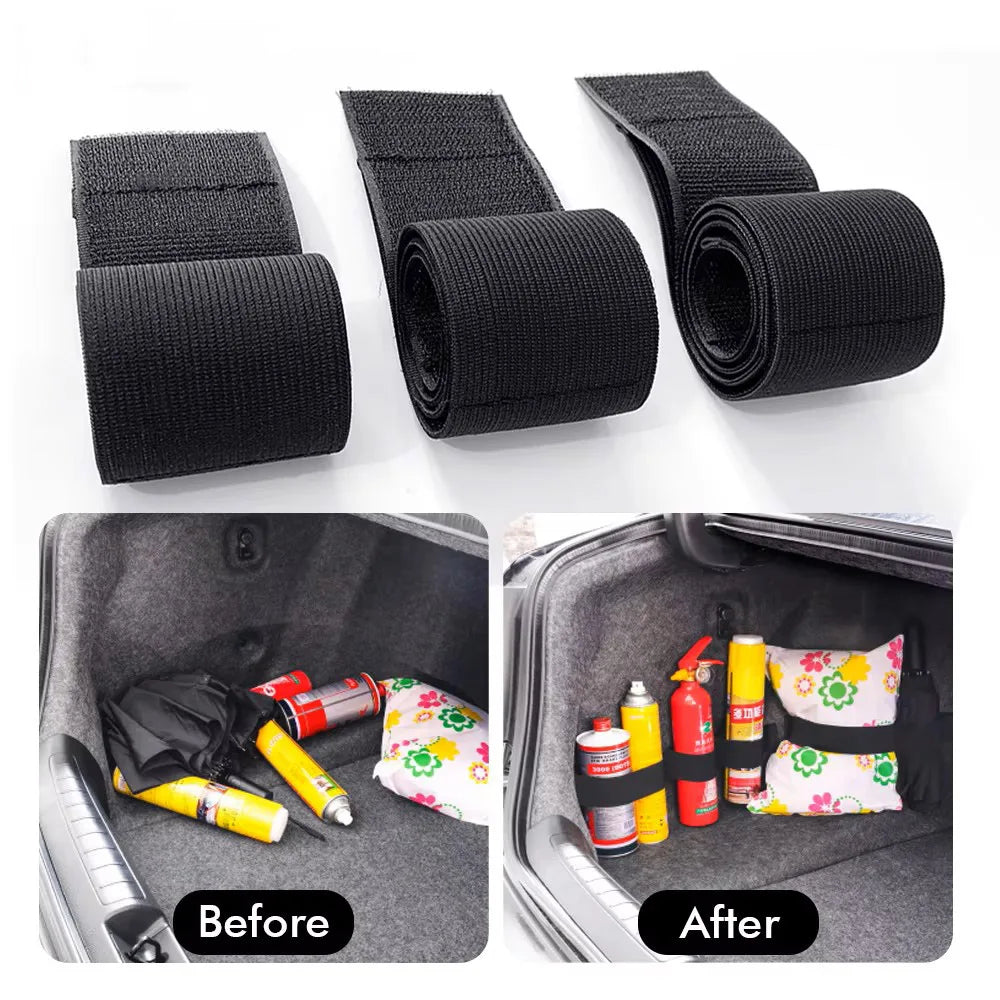 Car Trunk Organizer Black Magic Tapes Car Accessries Fixing Belt Storage Bag Tapes Fixed Auto Interior Storage and Organization