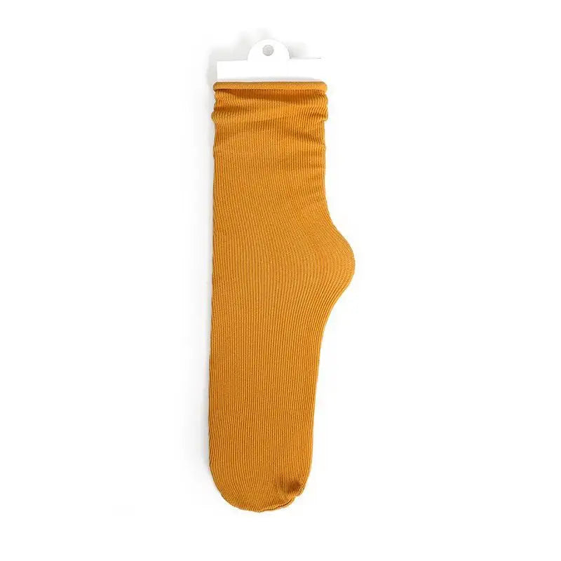 Women's Mid-tube Cotton Socks Soft Colorful Breathable Summer Stockings for Home Outdoor Travel Use