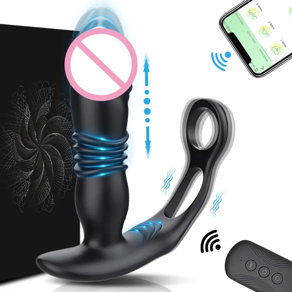 3-in-1 Telescopic Remote Vibrating Anal Plug