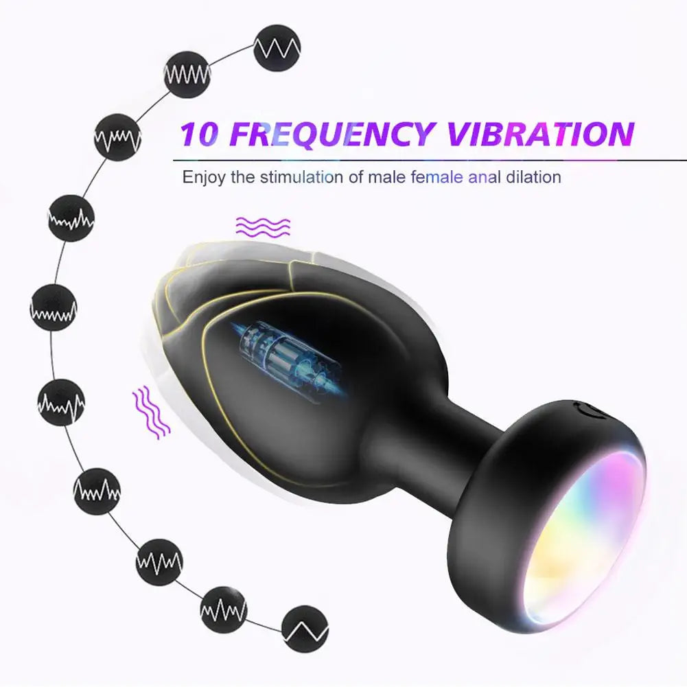 Wireless Remote LED Vibrating Anal Plug