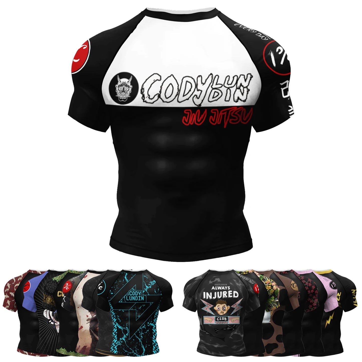 Brazilian Jiu-Jitsu  Rash Guard, Men Women Quick Dry Breathable Grappling Training Compression Tee Summer Fashion Streetwear