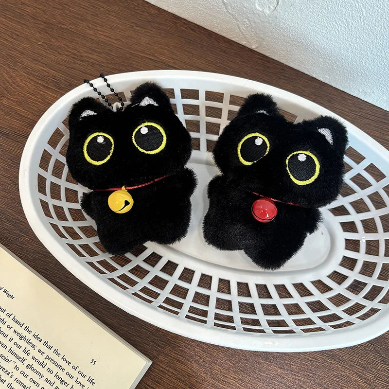 Black Cat Plush Bag Charm Keychain