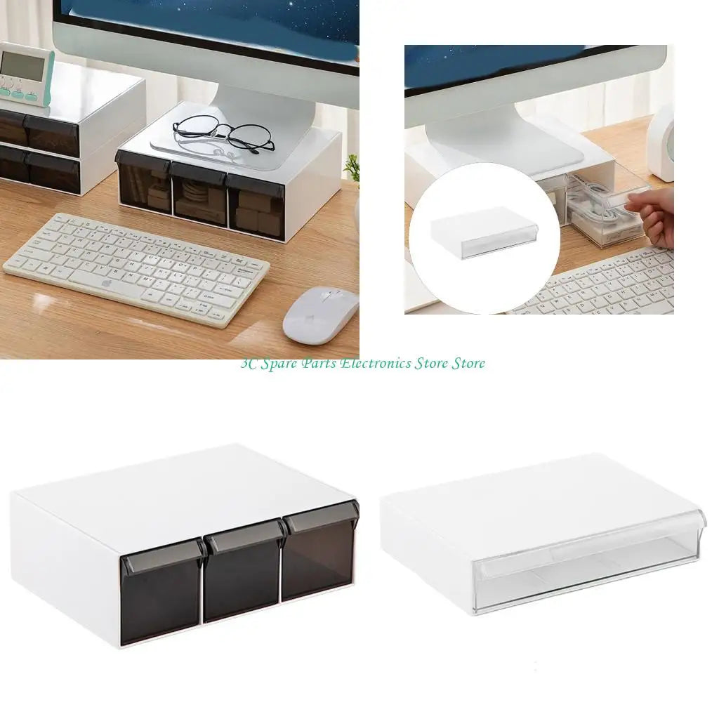 Transparent Multi-Drawer Desktop Storage Cabinet