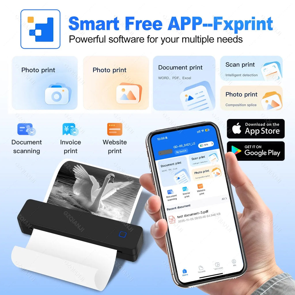 Portable A4 Bluetooth Thermal Printer