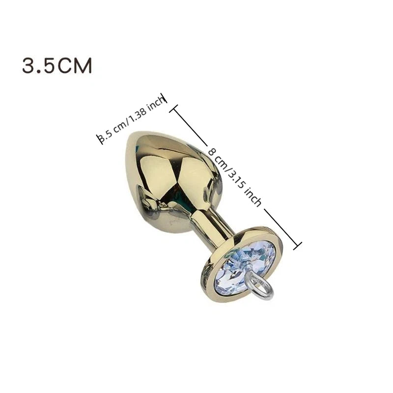 Stainless Steel Crystal Anal Plug – 5 Sizes