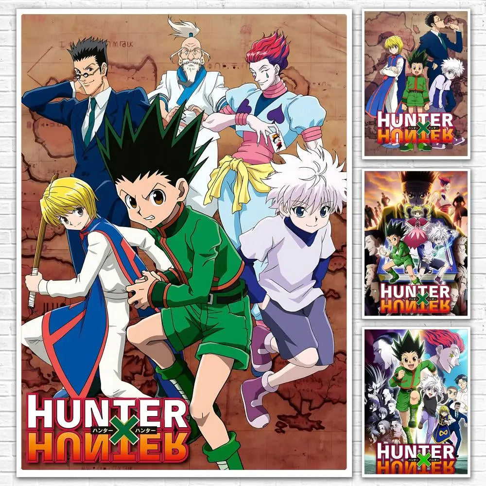 Shonen Anime H-Hunter Hunter Poster All-match HD Waterproof Self-Adhesive Wall Art Sticker For Home Bedroom