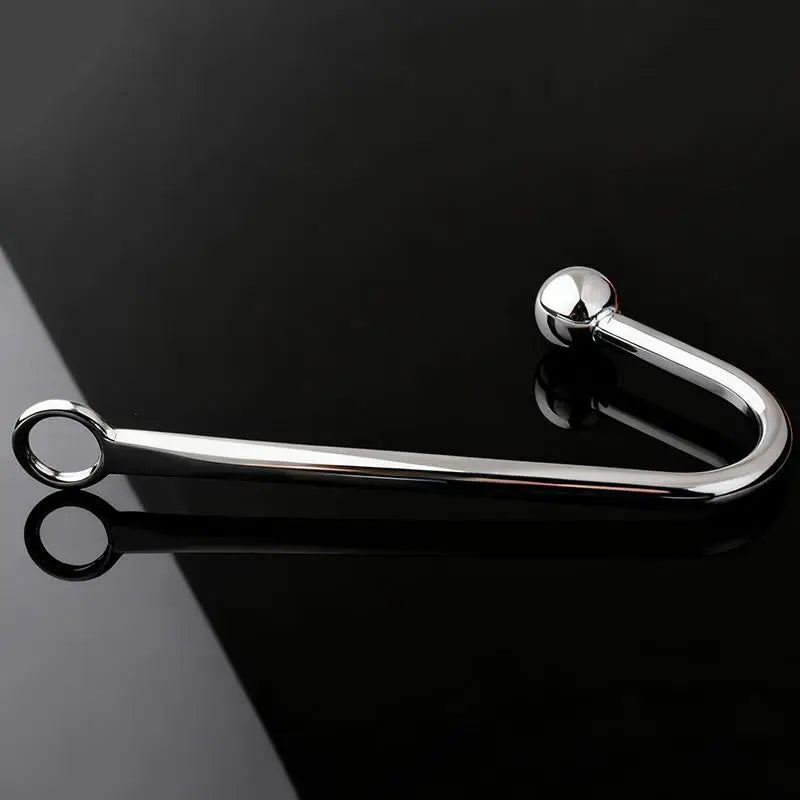 Stainless Steel Anal Hook with Beads