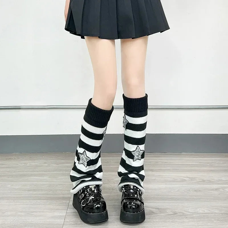 Star Stripe Gothic Lolita Leg Warmers