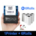 Portable Mini Thermal Printer 2 inch Bluetooth USB Receipt Bill Ticket Printer with 58x30mm Print Paper for Restaurant Android