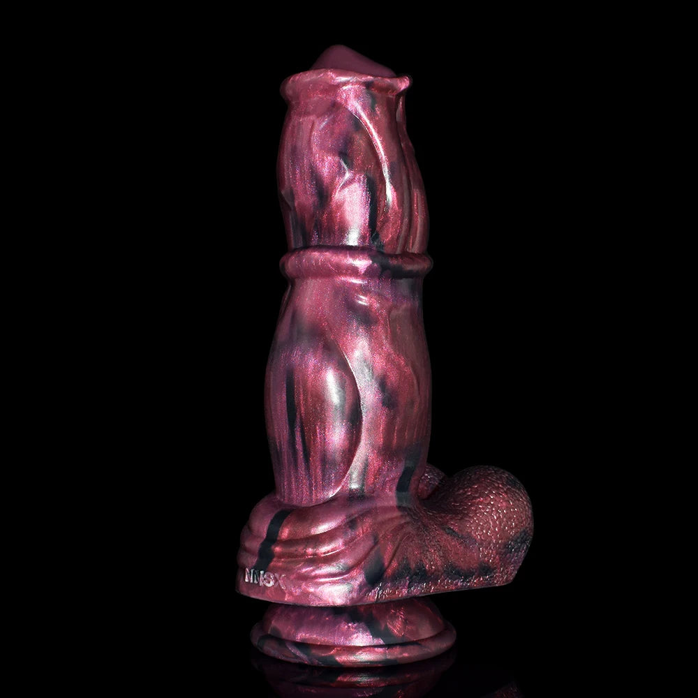 SHAZ 8.27 " wolf dildo with dog knots, realistic dog penis for anal & G-spot stimulation, for female , gay men, hands-free play