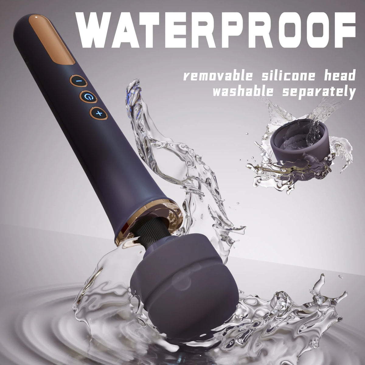 Quiet Waterproof High-Power Wand Vibrator