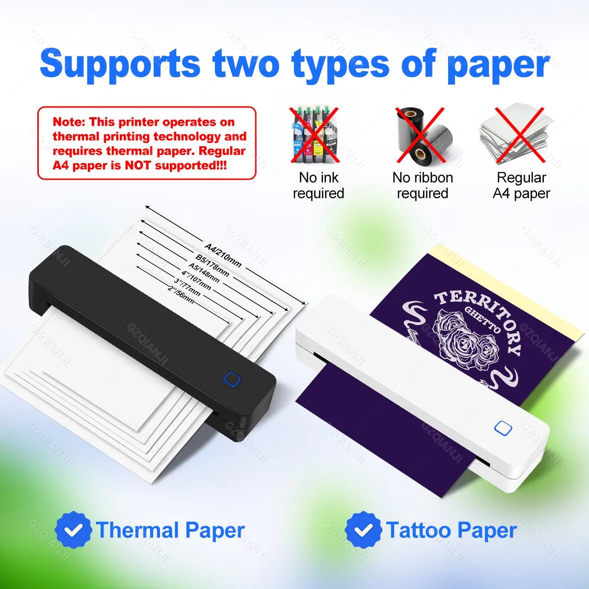 Portable A4 Bluetooth Thermal Printer