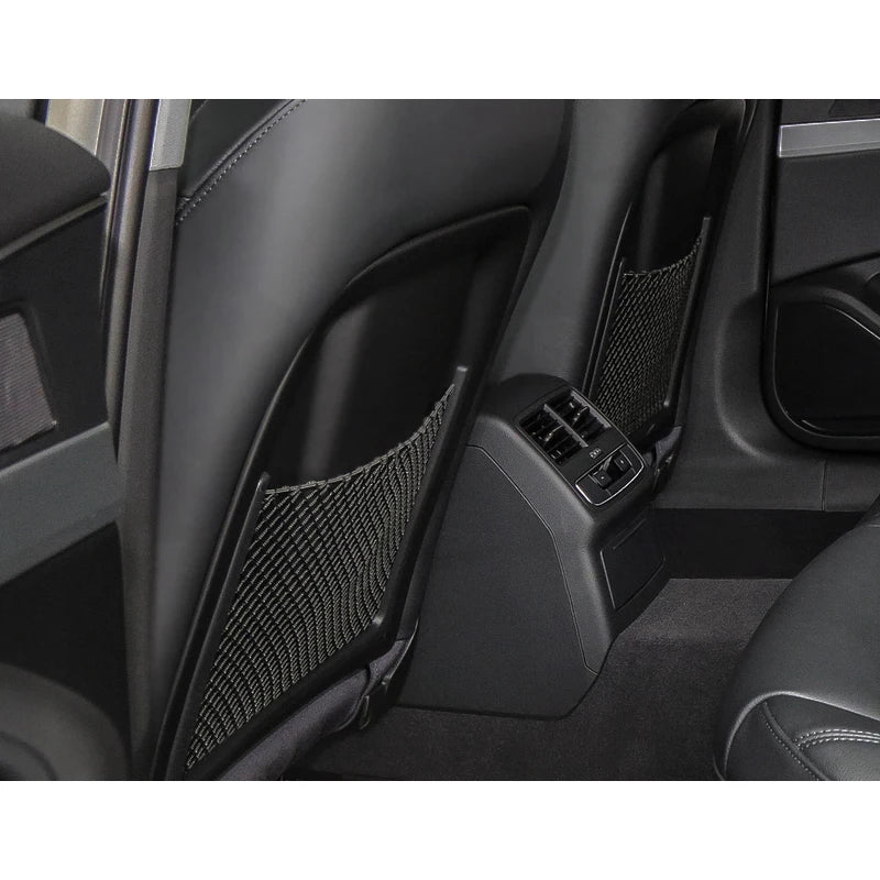 Car Interior Accessories For Audi A4 B8 A5 Q3 A3 A6 C7 Q5 B9 Q7 Rear Seat Back String Net Mesh Storage Pocket Auto Organizer