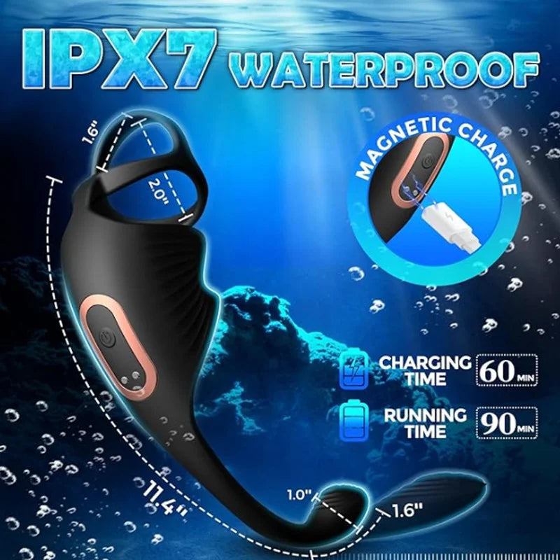 App-Control Prostate Massager with Ring